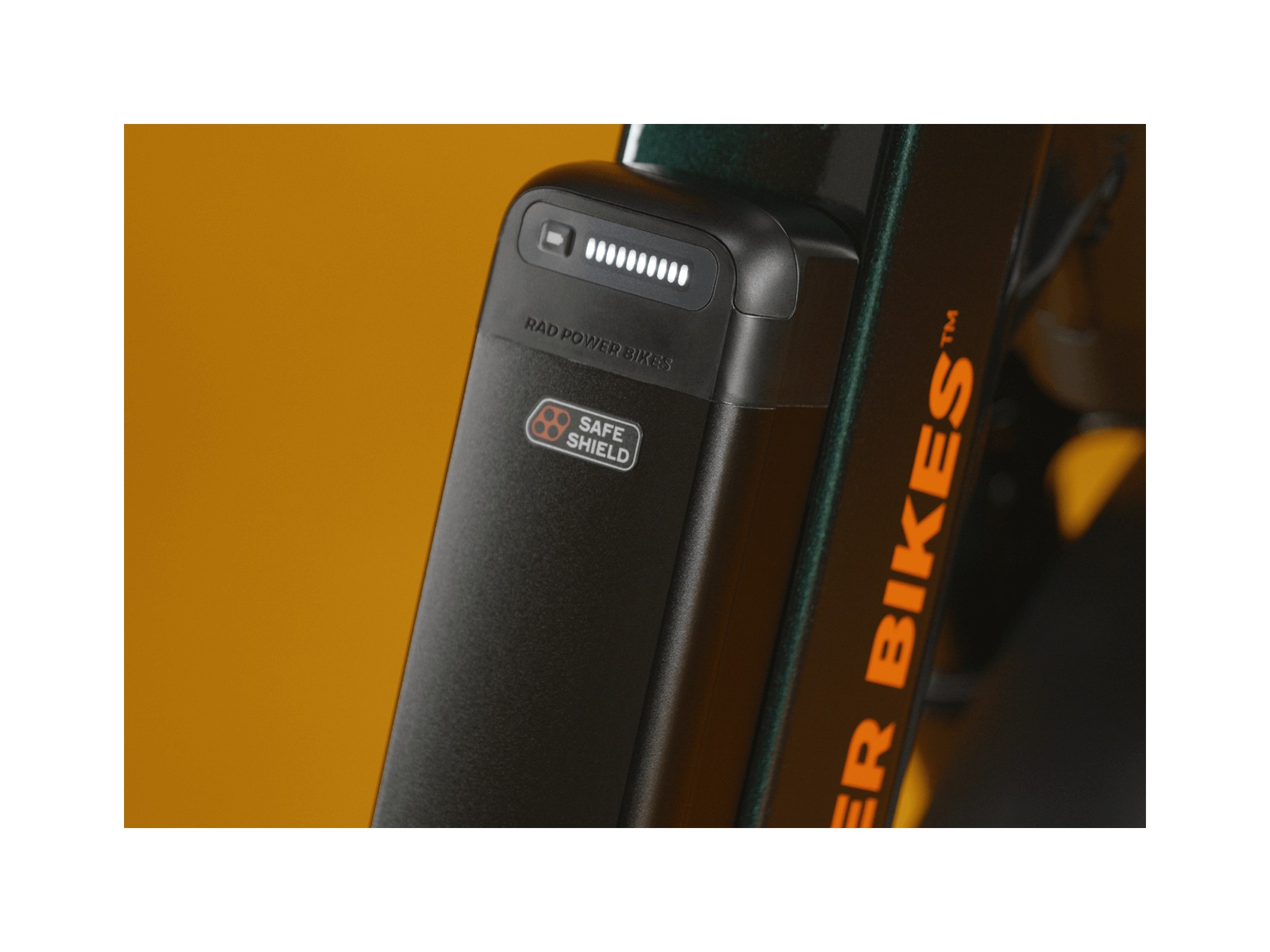 RadRunner Max — pormenor da bateria SafeShield